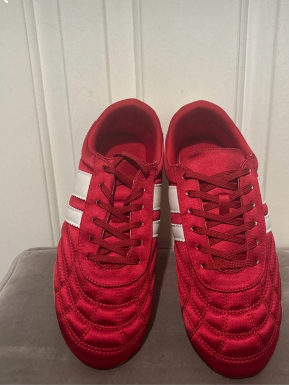Madden Girl Red Athletic Sneakers with White Stripes